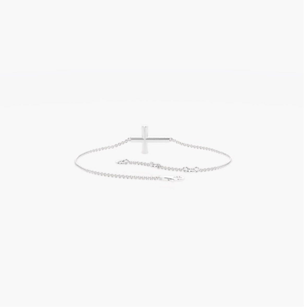 0.30ct Diamond Pavé Cross Trace Link Bracelet – 7 Inch