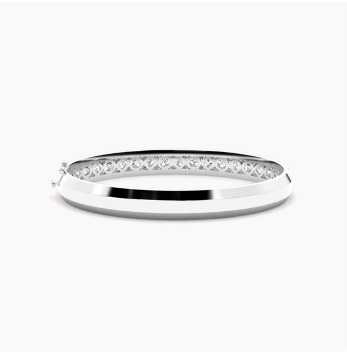 4.00ct Round Brilliant Diamond Pavé Bangle – 5mm Three Row Design