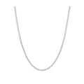 10.00ct Lab-Grown Round Brilliant Diamond Tennis Necklace – 17 Inch | WGI Certified - 9K White Gold