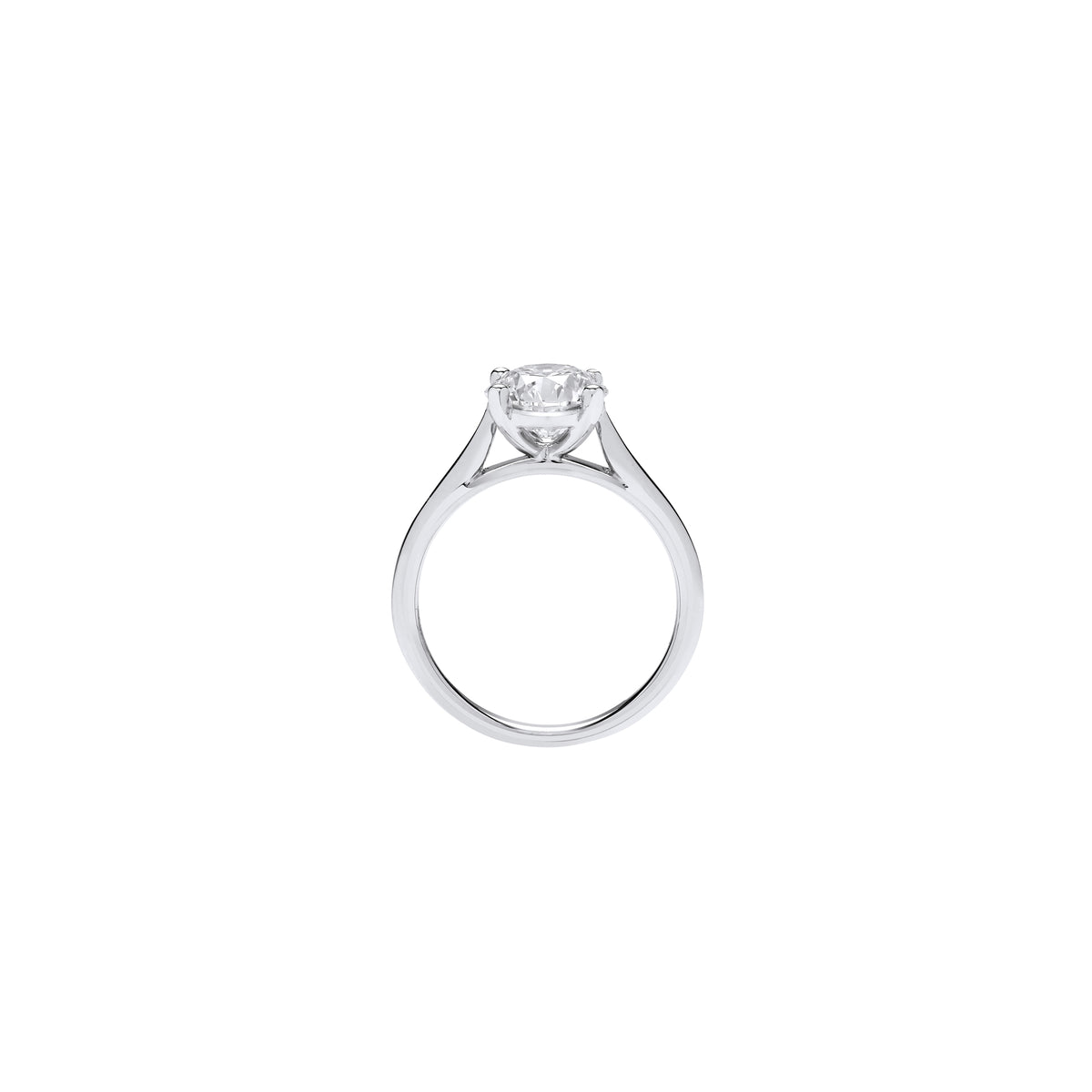 1.00ct Lab Grown Round Brilliant Solitaire Diamond Engagement Ring 18K White Gold– IGI Certified