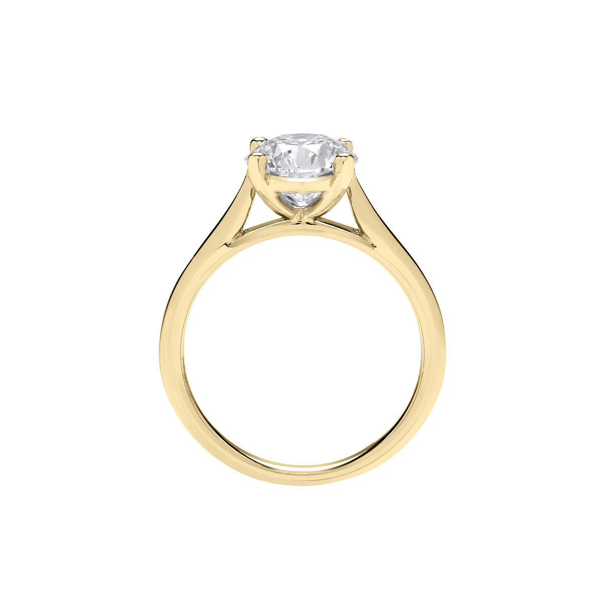 2.00ct Lab Grown Round Brilliant Solitaire Diamond Engagement Ring 18K Yellow Gold – IGI Certified