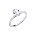 1.00ct Lab Grown Oval Cut Solitaire Diamond Engagement Ring 9K White Gold – IGI Certified