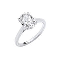 2.00ct Lab Grown Oval Cut Solitaire Diamond Engagement Ring 9K White Gold – IGI Certified