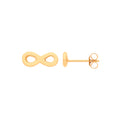 Infinity Stud Earrings - 9K Yellow Gold